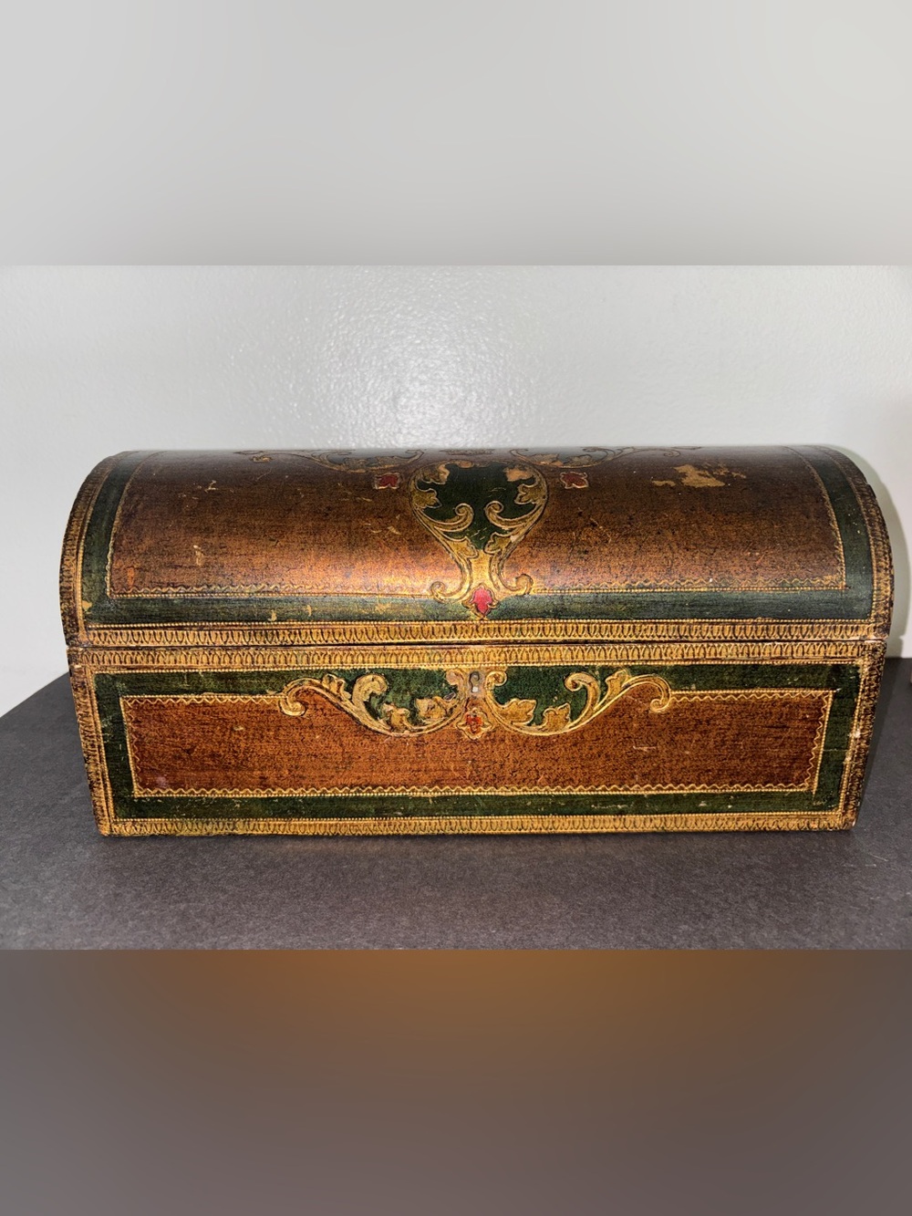Vintage Italian Hand Painted Wood Box